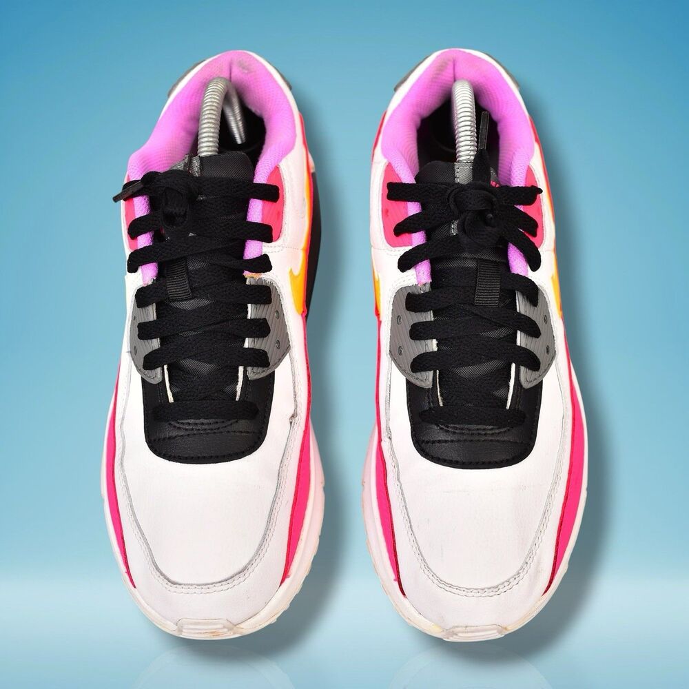 Nike Air Max 90 LTR (GS) Size 7Y Women's Size 8.5 White Pink Black DM8685-100 - Picture 5 of 9